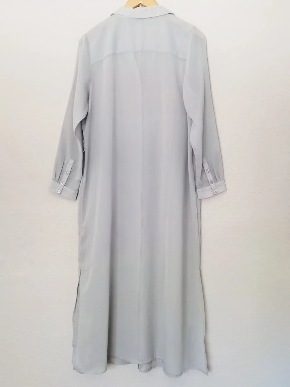 Soft Surroundings Ibiza Maxi Dress L Petite Georgette Sheer Embroidery No Slip